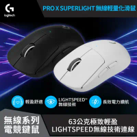 Logitech 羅技 G PRO X SUPERLIGHT 無線輕量化電競滑鼠-白