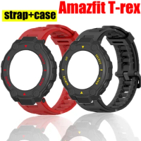 Cover+Silicone Band For Huami Amazfit T Rex Pro Strap Soft Sport Wristband For Amazfit T-Rex Pro Case Smart Watch Bracelet