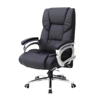 Boss Chair President Chair, Comfortable Sedentary Computer Chair Modern Simple Leather Chair, Steel Back Lift Swivel Chair
