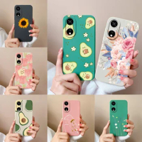 For Itel P55 5G P55 Plus 4G Case Beautiful Flower Avocado Liquid Durable Simplicity Back Cover For I