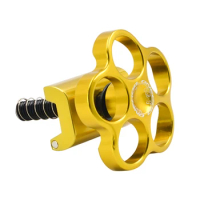 For Brompton Folding Bike Frame Round Hinge Lever Clamp Aluminum Alloy C Buckle Clip Rotating Buckle,Gold