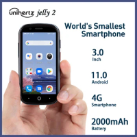 Unihertz Jelly 2 Mini Mobile Phone 3 Inch Screen 6GB 128GB Smartphone Android 11 Helio P60 Octa Core 16MP 2000mAh Cellphone NFC