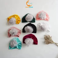 Mamnbeb - Turban Bludru Set (3pcs) Baby ( Turban Bayi / Turban Bludru Anak )