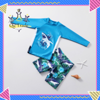 ⚡Fast Delivery 2pcsset Boys Split Swimwear Sunscreen Quick Drying Cartoon Printing Swimsuit Set