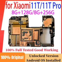 Unlocked Original MotherBoard for Xiaomi 11T Pro MainBoard Fully Tested Good Working Logic Board Circuits Plate for Mi 11t Pro