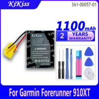 1100mAh KiKiss Powerful Battery 361-00057-01 (3line) For Garmin Forerunner 910XT Running/Triathlon Cycling GPS 910 XT Watch