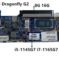 For HP Elite Dragonfly G2 Laptop Motherboard With i5-1145G7 i7-1165G7 CPU 16GBRAM 6050A3218601-MB-A01 M42287-601
