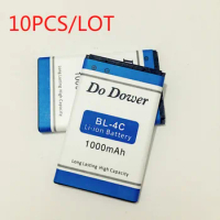 10PCS/LOT Original Do Dower BL-4C Battery For Nokia 6100 6125 6136 6170 6300 7705 7200 7270 8208 BATTERY BL4C 1000mAh
