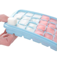 24 Grid Ice Cube Tray Food Grade Silicone Ice Mold with Lid Home DIY Ice Cream Ice Cube Maker Cold Drink Kitchen Bar Accessories