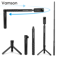 Vamson for Insta360 X3 Accessories Rotating Bullet Time Invisible Selfie Stick Tripod Monopod Mount for Insta 360 ONE X2 Gopro