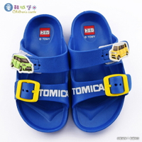 小小車車輕量戶外拖鞋 Tomica多美小汽車 TM1805 藍【童鞋城堡旗艦店】