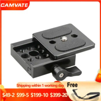 CAMVATE ARCA Style Quick Release Plate QR Clamp Base Mount 50mm For Arca-Swiss Standard Plate Tripod Head Slider Stabilizer