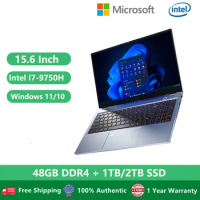 2022 Gaming Laptops Windows 11 Note books Office Business Netbook 15.6" Intel Core I7-9750H 64GB Dual DDR4 2TB M.2 RJ45 Type-C