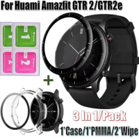 PC Frame Watch Cover For Huami Amazfit GTR 2/GTR2e Bracelet accessories Glass film Screen Protectors Bezel for Amazfit GTR2 Case
