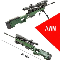1:6 Scale AWM 1/6 AWM Sniper Rifle Plastic Assemble 4D Gun Model Military Accessories for 12" Action Figure Display