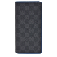 LV N63266 BRAZZA經典Damier棋盤格摺疊長夾(藍色-展示品)