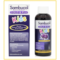SAMBUCOL 黑接骨木兒童抗感冒糖漿 BLACK ELDERBERRY LIQUID FOR KIDS + VITAMIN C 120ML