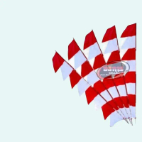 Bendera Umbul Umbul Polos Ukuran 2,60 cm Dekorasi Garuda Polyester Peles Kahatex Grade A Tali Kain P