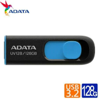 【ADATA 威剛】UV128 128G USB3.2 隨身碟(藍)
