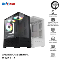 Inforce PC Gaming Case Eternal Tempered Glass Black / White *NO FAN