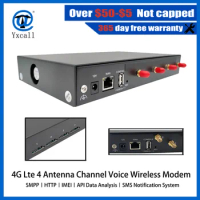 4G LTE USSD 4 ports SIP Voice&amp;Bulk SMS Module Modem pool 4 Antenna Channel Support SMPP Http API IMEI Change VOIP Gateway Device