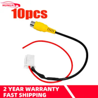 10pcs 4 Pin For Toyota Car Male Connector Radio Back Up Reverse Camera RCA Input Plug Cable Adapter