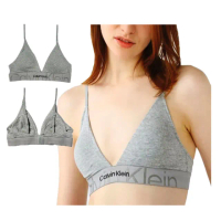 【Calvin Klein】CK內衣 灰色 blackpink Jennie同款 QF6990 胸墊可拆可加 無鋼圈 運動內衣(內衣CZ4)