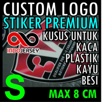 Stiker Premium Patch Flock Semi Woven Custom Logo ukuran standard 8 cm satuan Tanpa Minimum Order