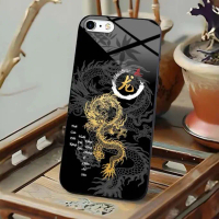 Ốp Lưng Cho IPHONE 6, 6S, 6 PLUS, 6S PLUS Mặt Lưng Kính Cường Lực 12 Con Giáp Thư Pháp