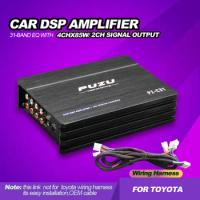 4CH to 6CH Wiring harness Car Amplifier built in DSP processor for toyota cars audio upgrade system support subwoofer output