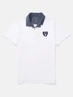 เสื้อยืดผู้ชาย P- INTL PIQUE RUGBY PATCH POLO สี ขาว