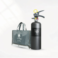 【正德防火】台製鋰電池玻纖防火毯+家用中性強化液滅火器1L(滅火器可任選)