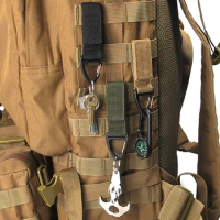 Outdoor Tactical Webbing Buckle Nylon Carabiner Keychain Multi Functional Mountaineering Tactical Keychain Belt Key Clasp
