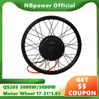 NBpower/QS205 50H V3 48-96V 3000w 5000w Electric Bike Hub Motor Wheel 150mm Dropout Ebike Motorcycle Rear Motor Wheel Peak 10kw