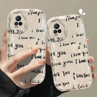 เคสสำหรับ vivo V21E Y732021/Y73 4G Love you 100 ครั้ง ฝาครอบวันวาเลนไทน์ ลายไอศกรีมคลื่น เคสโทรศัพท์