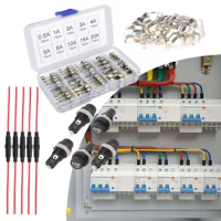 150Pcs Glass Tube Fuses Quick Blow Glass Tube Fuses Assorted Kit 30 Pieces Fuse Seat Direct Replaces 250V 5 x 20mm for Premium