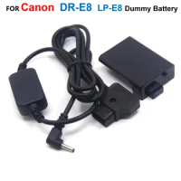 D-TAP Dtap 12-24V Step-Down Cable ACK-E8 DR-E8 DC Coupler LP-E8 Dummy Battery For Canon EOS T4i T5i 550D 600D 650D 700D Kiss X
