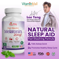 Nutri Botanics Melatonin 20mg Fast Dissolve Tablet - Sleep Supplement Help Fall Asleep Faster - 60's