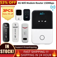 4G Wifi Modem Router 150Mbps Modem Stick 3 Mode 4G Lte Portable Pocket Car Mobile Wifi MIFI Wireless Broadband Sim Card Hotspot