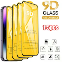 1/2/3/5 PCS 9D Full Cover Tempered Glass for Iphone15 14 13 12 11 Pro Max X XR XSMAX 8 Plus SE Screen Protector Protective Film