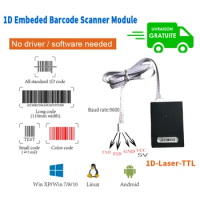 Code-barres du module de scanner de codes à barres à induction automatique laser 1D avec interface TTL à longue transmission