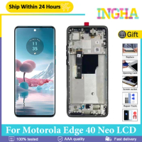Original AMOLED For Motorola Edge 40 Neo LCD Display XT2307-1 Touch Screen Digitizer Assembly Replace For Moto Edge40 Neo LCD