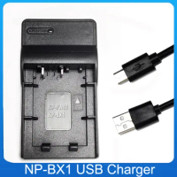 For Sony NP-BX1 RX100M3 RX1 HX300 HDR-CX240E AS15 USB Charger NPBX1 NP BX1 Battery Travel Charger