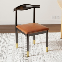 北歐餐椅靠背簡約書房凳子學生書桌椅子臥室家用仿實木鐵藝角椅