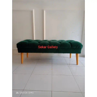 bench sofa kancing seribu - sofa bahan bludru