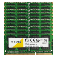 10PCS DDR3L Ram 4GB 8GB 16G Laptop Memories PC3 12800 10600 8500 1600 1066 1333 MHZ 240Pin SODIMM Memory Memoria DDR3L RAM