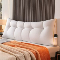 全城熱賣 - 三角床頭靠墊純色沙發護腰靠枕臥室榻榻米護腰大靠墊軟包宿舍靠墊經典-白長60cm*高50cm0