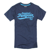 美國百分百【Penguin by Munsingwear】企鵝 男 T-shirt 藏藍 T恤 短袖 XL F005