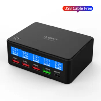 ILEPO Multi USB Charger PD 20W QC 3.0 Quick Charging Charger 65W Fast USB C Charger for iPhone Samsung OPPO Vivo Phone HUB