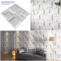 30x30cm 3D Wall Panel Geometric solid 3d Stone brick Living Room TV Background Decal Tile Mold 3D wall sticker bathroom kitchen